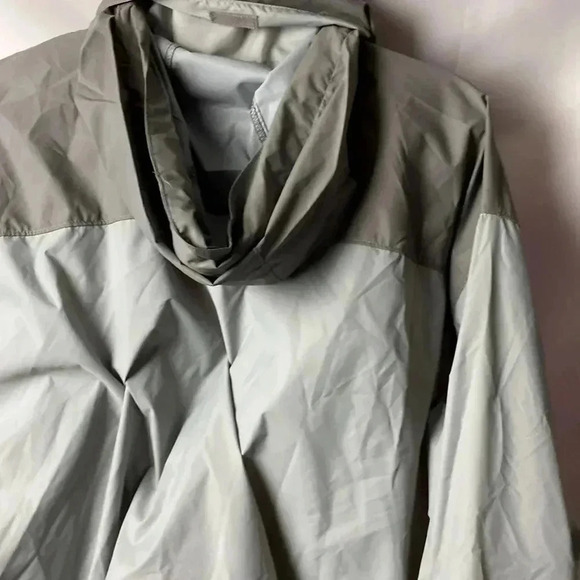 COLUMBIA MENS SIZE XXL GRAY LIGHTWEIGHT JACKET  STOWAWAY HOOD EUC ZIP FRONT - Picture 11 of 12